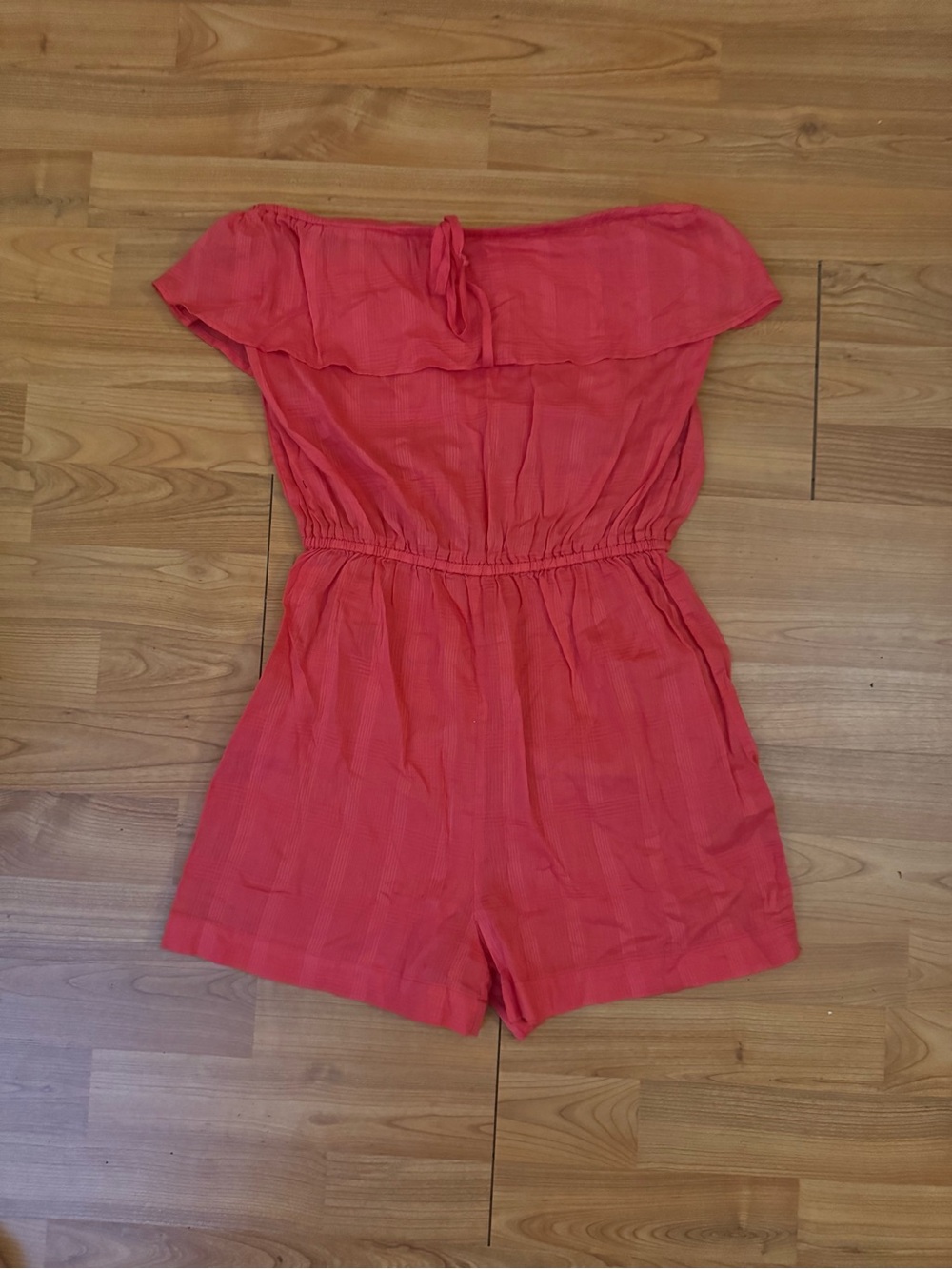 Mossimo Supply Co. Coral Pink Off-Shoulder Top Romper